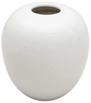 Lot 555 - A SMALL CHINESE MONOCHROME WHITE-GAZED JAR