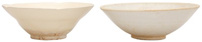 Lot 720 - A CHINESE QINGBAI BOWL AND A CIZHOU WHITE-GLAZED BOWL