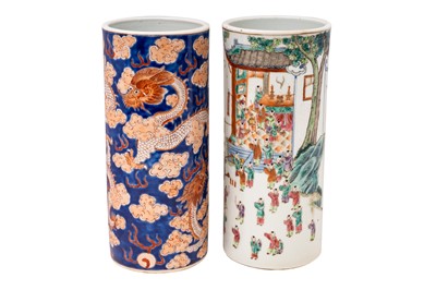 Lot 50 - TWO CHINESE FAMILLE-ROSE HAT STANDS
