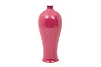 Lot 52 - A CHINESE RUBY-GLAZED VASE