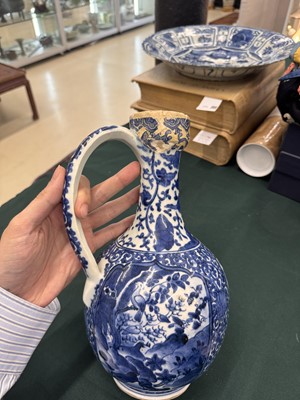 Lot 9 - A Japanese Arita blue and white ewer, 17th century