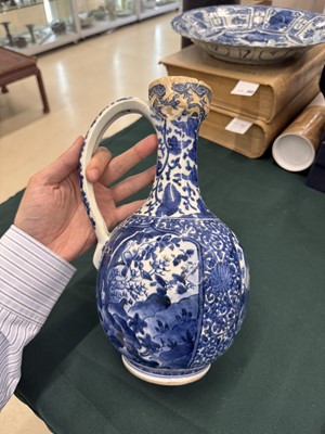 Lot 9 - A Japanese Arita blue and white ewer, 17th century