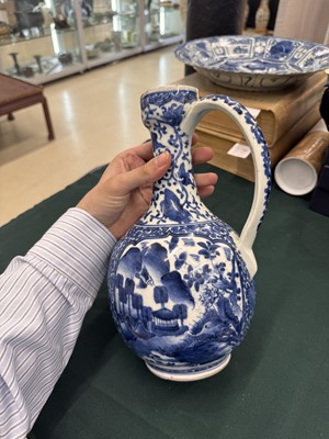 Lot 9 - A Japanese Arita blue and white ewer, 17th century