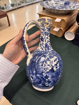 Lot 9 - A Japanese Arita blue and white ewer, 17th century