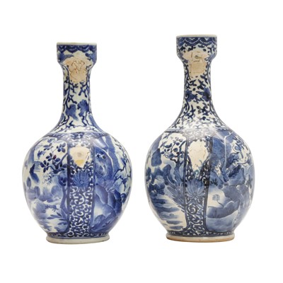 Lot 7 - Two Japanese Arita blue and white 'figural' ewers, 17th century