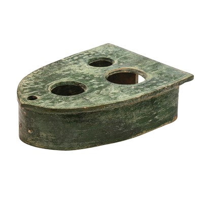 Lot 246 - A Chinese pottery green-glazed model of a stove, Han dynasty