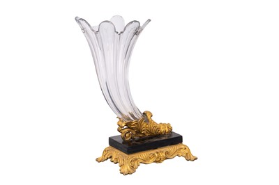 Lot 434 - Attributed to Baccarat; A crystal Cornucopia