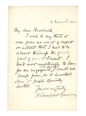 Lot 495 - Campbell-Bannerman (Henry)