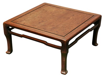 Lot 790 - A CHINESE HARDWOOD LOW TABLE, KANG