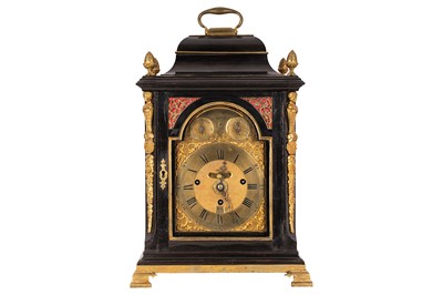 Lot 108 - An early George III period brass-mounted ebonised quarter chiming musical table clock