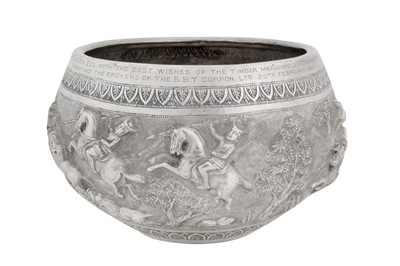 Lot 105 - An early 20th century Anglo – Indian silver bowl, Lucknow dated 1920