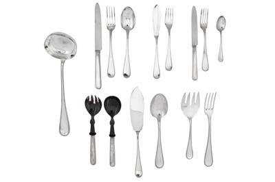Lot 322 - A mid-20th century Italian 800 standard silver table service of flatware / canteen, Alessandria circa 1960 by Ricci and Co