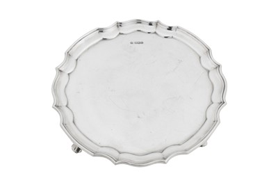Lot 390 - A George V sterling silver salver, Sheffield 1923 by James Deakin and Sons
