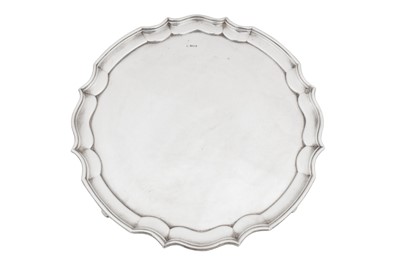 Lot 400 - A George V sterling silver salver, Sheffield 1918 by James Deakin and Sons