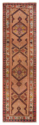 Lot 86 - AN ANTIQUE SERAPI RUNNER, NORTH-WEST PERSIA