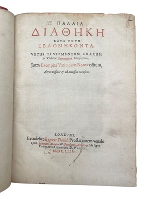 Lot 5 - Bible [Greek Old Testament] 1653