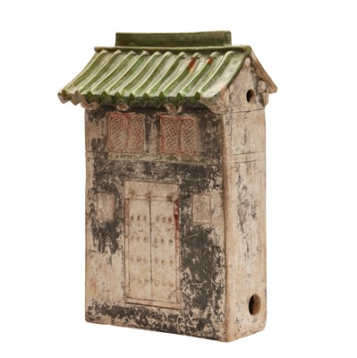 Lot 269 - A large Chinese pottery green-glazed model of a house, Ming dynasty