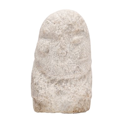 Lot 203 - A marble carving of a head, possibly Neolithic