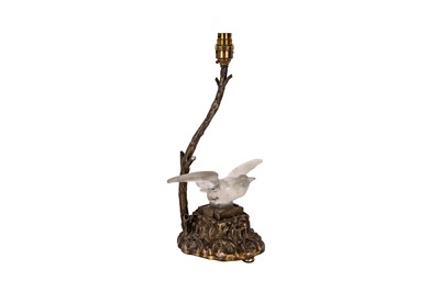 Lot 226 - 'RED ASHAY' GLASS BIRD CAR MASCOT LAMP