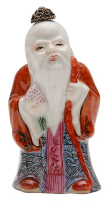 Lot 1027 - A CHINESE FAMILLE-ROSE 'IMMORTAL' SNUFF BOTTLE