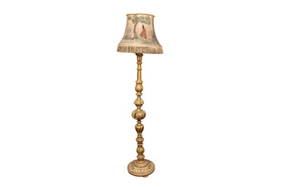 Lot 59 - An Italian giltwood standard lamp, early 20th century