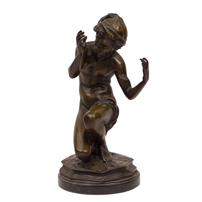 Lot 122 - Continental School, bronze nude figure of a boy