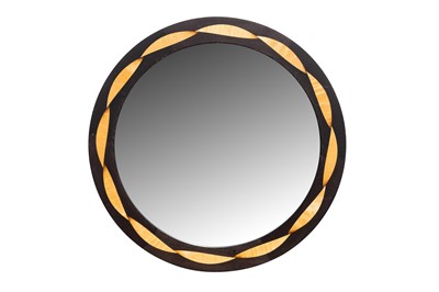 Lot 161 - TOBY WINTERINGHAM (BRITISH, B. 1953); A CONTEMPORARY INLAID CIRCULAR WALL MIRROR
