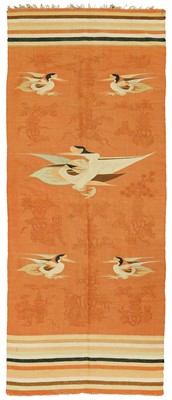 Lot 136 - A FINE AND RARE DAOIST 'CRANES' TAPESTRY