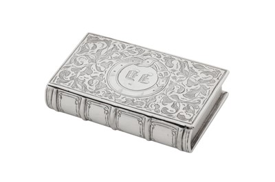 Lot 50 - A Victorian sterling silver novelty vesta case, Birmingham 1861 by Charles Washington Shirley Deakin