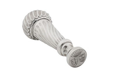 Lot 54 - A Victorian sterling silver seal and wax holder combination, Birmingham 1890 by Henry Charles Freeman