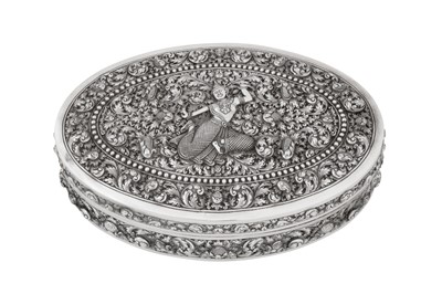 Lot 216 - A mid-20th century Cambodian silver box, circa 1960