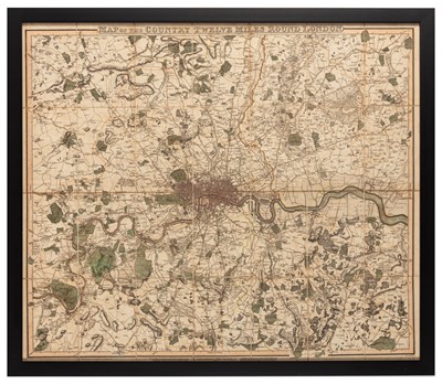 Lot 78 - Gardner (W. R.) engraver, Map of the Country Twelve Miles Round London