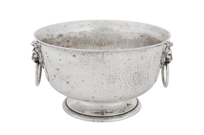 Lot 387 - A George V sterling silver twin handled bowl, London 1912 by Elkington and Co