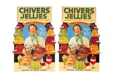 Lot 3 - A PAIR OF 1950s CHIVERS JELLIES ''SWEET SEVENTEEN'' ADVERTISING DISPLAY STANDS