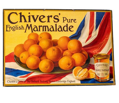 Lot 2 - AN EARLY 20TH CENTURY CHIVERS HANGING SHOP DISPLAY SIGN