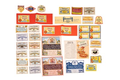 Lot 8 - A LARGE GROUP OF EARLY TO MID 20TH CENTURY CHIVERS JAM, JELLY & OTHER LABELS