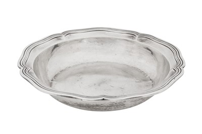 Lot 308 - A mid-19th century French 950 standard silver pie dish or second course bowl, Paris circa 1850, probably by Jean – Baptise Lambert (reg. 29 October 1841)