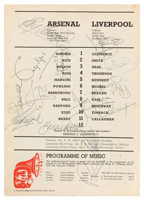 Lot 657 - Liverpool F.C. - Arsenal vs Liverpool, 24 February 1976