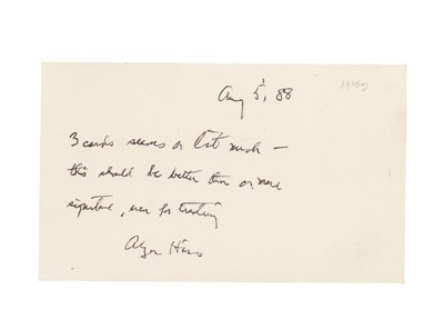 Lot 518 - Hiss (Alger)