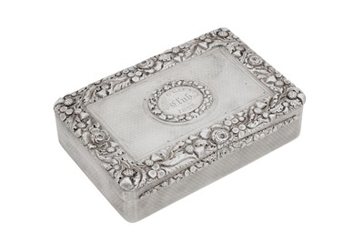 Lot 21 - John O'Gaunt's Bowmen - A George IV sterling silver table snuff box, London 1822 by John Linnit