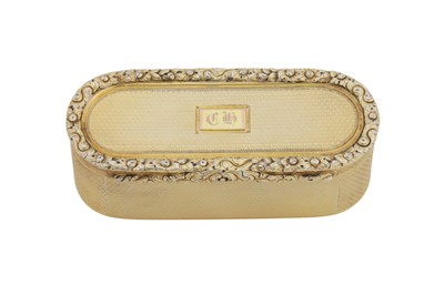 Lot 19 - A George III sterling silver gilt snuff box, London 1819 by Charles Rawlings