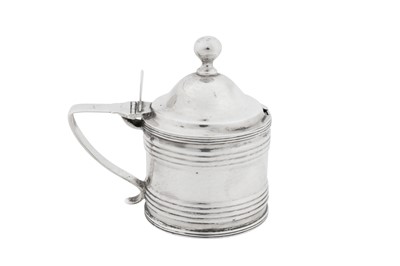 Lot 469 - A George III provincial sterling silver mustard pot, Newcastle circa 1810 by Ann Robertson (active 1801-11)