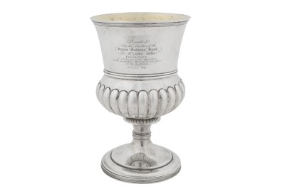 Lot 438 - A George III Scottish sterling silver standing cup, Edinburgh 1818 by Luke F Newlands of Glasgow