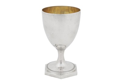 Lot 436 - A George III sterling silver goblet, London 1795 by James Mince