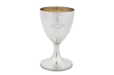 Lot 437 - A George III sterling silver goblet, London 1803 by Samuel Godbehere, Edward Wigan and James Boult