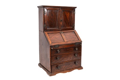 Lot 62 - An elm apprentice bureau bookcase