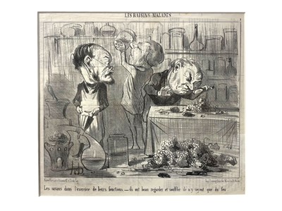 Lot 111 - Viticulture: Daumier (Honore) ‘Les Raisins Malades’ series, 1853