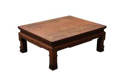 Lot 83 - A CHINESE HONGMU HARDWOOD 'KANG' TABLE