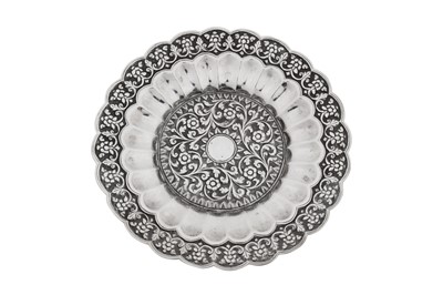 Lot 165 - A late 19th century Anglo – Indian silver dish, Cutch, Bhuj circa 1890 by Oomersi Mawji (active 1860-90)