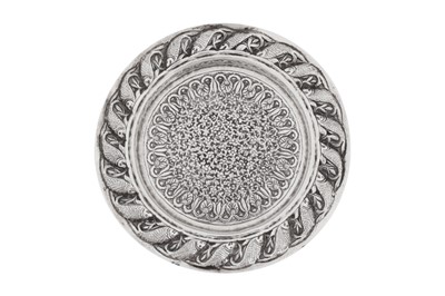 Lot 99 - An early 20th century Anglo -Indian unmarked silver dish, Lucknow circa 1910